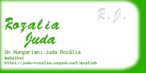 rozalia juda business card